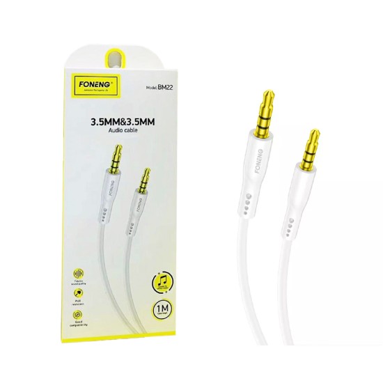 Foneng AUX Audio Cable BM22 3.5MM to 3.5MM White